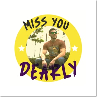 Miss you Dearly (yellow circle lonely guy) Posters and Art